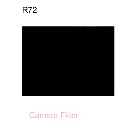 R72 Camera Filter 720NM Long Wave Pass Rectangle Thick-0.63mm 0.8mm For DSLR Photography PMMA Black 