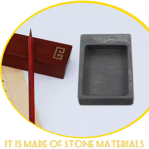Ink Slab for Writing and Drawing Handmade Stone Material Inkslab Smooth for Beginners Collectors Dec