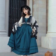 （租借/出租）[塞勒海畔] 少女 日常 可愛 女 偽娘  lolita lo  日系 洛麗塔 少女 日常 白菜價 裙子 op blue dress cute 拍照 連身裙 cla系 簡約 輕洋裝