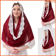 WIT Skin Friendly Lace Headcover Communion Headcover Veil Religious Event Veil for Bridal Event and 