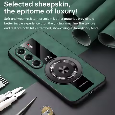 Case For Tecno Camon 40 Pro Luxurious leather matte finish 360° rotating stand Cover For Tecno Camon