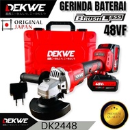 MESIN DEKWE Dk 2448 5042 BATTERY GRINDER CORDLESS BRUSHLEES ANGEL GRINDER