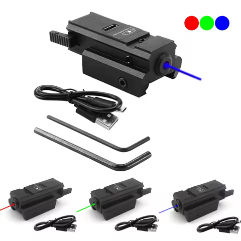 Blue Green Red Dot Laser Sight with USB Charging and fit for 20mm Rail Mount Glock Pistol Laser Sigh