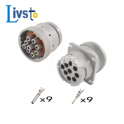 1/2 Sets Deutsch 9 Pin Auto Waterproof Diagnosctic Tool Connector Female Male Plug for Track HD16-9-