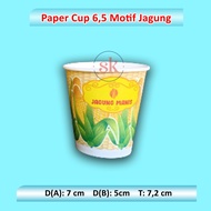 PAPER CUP 6,5 OZ JAGUNG,GELAS JASUKE,POP CRON SWEET