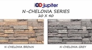 Termurah Keramik Tembok Depan Kasar 20X40 Batu Alam Chelonia Grey