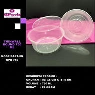 THINWALL ROUND 750 ROUND 750/ML FOOD CONTAINER GPR-750/ML