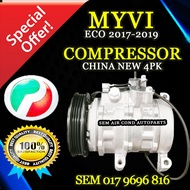 PERODUA MYVI ECO 2017-2019 YEAR 1.5CC OEM CHINA NEW 4PK COMPRESSOR/ KOMPRESOR (CAR AIRCOND SYSTEM)