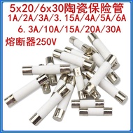 5x20 Ceramic Fuse Tube 250V Fuse 6x30mm 1A 2 3 5 6 8 10 15