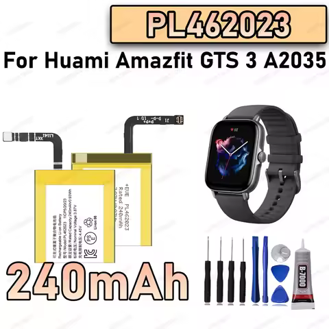 100% New Zero Cycle PL462023 Battery For Huami Amazfit GTR 3 A2035 Smart Watch Bateria +Free Tools