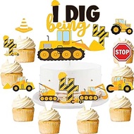 41 Pcs Construction 4th Birthday Cupcake Topper Dump Truck Four Years Old Cake Topper Excavator Trac