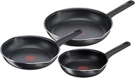 Tefal B56490 Day by Day On 3-Piece Pan Set 20/24/28 cm Non-Stick Cookware Deep Shape High Performanc
