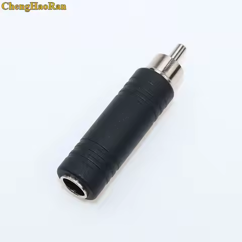 ChengHaoRan 5-20 PCS RCA Phono Male Plug to 6.35mm Socket 6.35mm 1/4 Inch Stereo Female Jack Adaptor