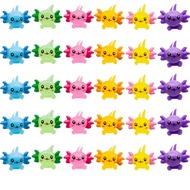 30PCS Mini Axolotl Colorful Mini Resin Axolotl Figurines Mini Animal Figures Cute Axolotl Cake Toppe