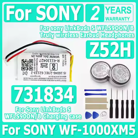 For ZeniPower Z52H 731834 Battery For Sony LinkBuds S WFLS900N/B Truly Wireless Earbud Headphones ch