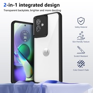 Casing for Motorola Moto G64 5G G 64 MotoG64 Phone Case Clear Acrylic Transparent Soft Silicone Prot