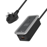 inno3C - GaN 65W 3輸出快速充電插座盒i-65GS︱PD3.0 PPS GaN充電器︱USB-A USB-C TYPE-C USB充電插座︱PD 65W 2C1A 智能充電拖板︱快速充