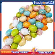 60 Pcs 6 Colors Foam Easter Eggs Pastel Easter Eggs Decorations Gold Easter Eggs Decorative Gold Spe