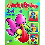 COLORING BY AGE 3-4 YEARS OLD BOOK