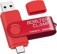 512GB USB Type-C Flash Drive, BorlterClamp USB C 3.0 Jump Drive Memory Stick Dual Port for Android Smartphones Samsung Galaxy S10/S9/S8/Note 9, LG, Huawei, Tablets &amp; Computer (Red)