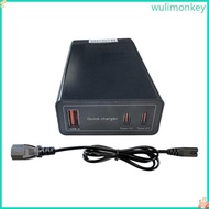 WU Multiple Port Fast Charger For Electric Bicycles Supports 36V To 84V  System