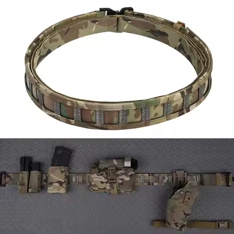 Tactical MOLLE Belt 3 in 1 Quick Release Metal Buckle Special Combat Belt Outdoor Sport Hunting Mens