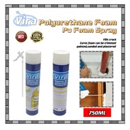 pu form VIRA Polyurethane Foam Spray 750ml Insulation Foam Filler Crack and Joint Spray Busa untuk M