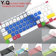 D.F.For 14inch ASUS Y406U ADOL VivoBook S14 S430UN Soft Ultra-thin Silicone Laptop Keyboard Cover Protector