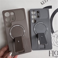 For Samsung S25 S24 Ultra FE S25 Edge Stand Cover for Samsung A16 A15 A26 A06 A05 Magnetic Back Cove