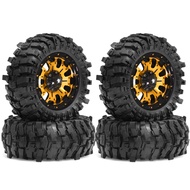 Metal 1.9" Beadlock Wheels and Tires OD88MM 4PCS for /12 Crawler Car MJX H12Y+ MN-128 MN-82S LC79 MN
