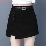 Casual shorts women's high-waisted skirt pants Kor休闲短裤女高腰裙裤韩版百搭阔腿裤显瘦a字裤裙假两件套kaoxiao.my9.2