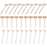 30PCS Children Pounding Toy Wooden Mallets Natural Wood Beating Gavel Hammers