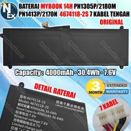 Baterai Axioo mybook 14H PN1305P/2180M PN1413P/2170N 4674118-2S 7Kabel