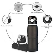 700ml矽膠折疊水壺 (只有黑色) gawckp 700ml Silicon Foldable Water Bottle (only Black Color)  折疊樽 飲水壺 戶外水樽 便攜水壺 