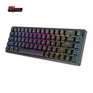 [Fpym] RK ROYAL KLUDGE RKG68 2.4G ไร้สายบลูทูธ65% คีย์บอร์ดแบบกลไกไฟ RGB Backlit 68คีย์คีย์บอร์ดเล่น