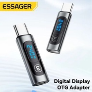 包平郵✨ESSAGER 數碼顯示 OTG 轉接器 Essager PD 240W OTG Type C Male to Type C Female Adapter Converter For Smar