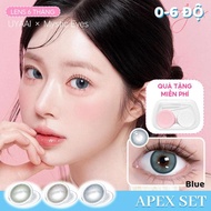 [Apex 0-6 degrees]black lens UYAAI × Mystic Eyes DIA 14.2mm 1 contact lens brown lens 6 months hard 