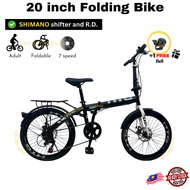 everybicycle Folding Bikes 20 inch GOOD LUCK SHIMANO Gear 7 Speed Basikal Lipat Bicycle Sport Adult Dewasa Foldable 折叠脚踏车