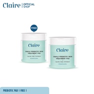 Claire Triple Prebiotic Skin Repair Treatment Pad 60 แผ่น 1 Free 1 (1แถม1)