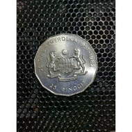 Malaysia 25 Ringgit - Agong VII 1982 | Silver Coin | Rare Old Coin | Duit Lama Malaysia
