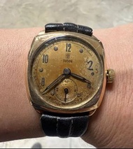 ❤️❤️Tudor(刁陀細花）9k紅金手上鏈cushion小三針手錶
