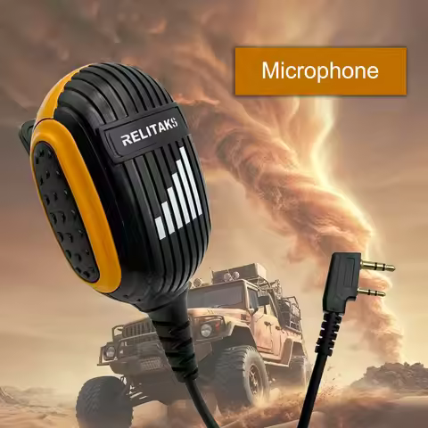 RELITAKS H8 2Pin Rechargeable Microphone Mic Speaker Volume PTT Tangent For Baofeng UV 5R H777 for T