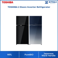 TOSHIBA 661L 2 Doors Inverter Refrigerator | PureBIO | Auto Ice Maker | 5-Star Energy Efficiency