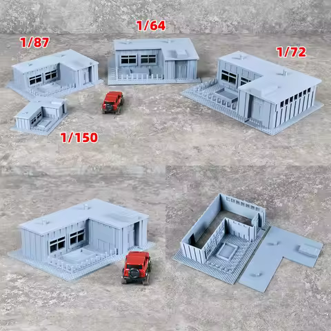 Assembly Architectural sand table bungalow garage villa office building railway railroad diorama Sca