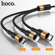 Hoco X26 3 in 1 USB Fast Charge Cable for iPhone Samsung Xiaomi HUAWEI Vivo OPPO Micro USB Type C Ch