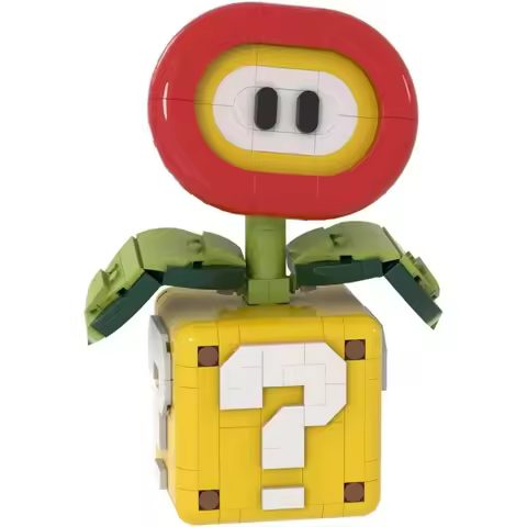 MOC Sun Flowers Piranha Plant Model Fit 71426 Flame Flower Assembled Building Blocks Children Educat