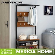 Floor-standing Coat Rack Living Room Clothes Rack Shoe Rack Combination Hanger Shoe Bench Foyer Cabi
