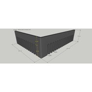 CUSTOM ACRYLIC OVERFLOW COMB AQUARIUM BENDING L 15 X 20 X 5 CM - LASSER CUTTING