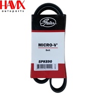 Gates Belt 5PK890 (Kia Morning, Rio, Hyundai i20, i30). (Code: Gates 5PK 890)