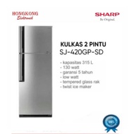 Kulkas 2 pintu Sharp SJ 420GP-SD/ Kulkas Sharp 2 pintu/SJ-420 GP